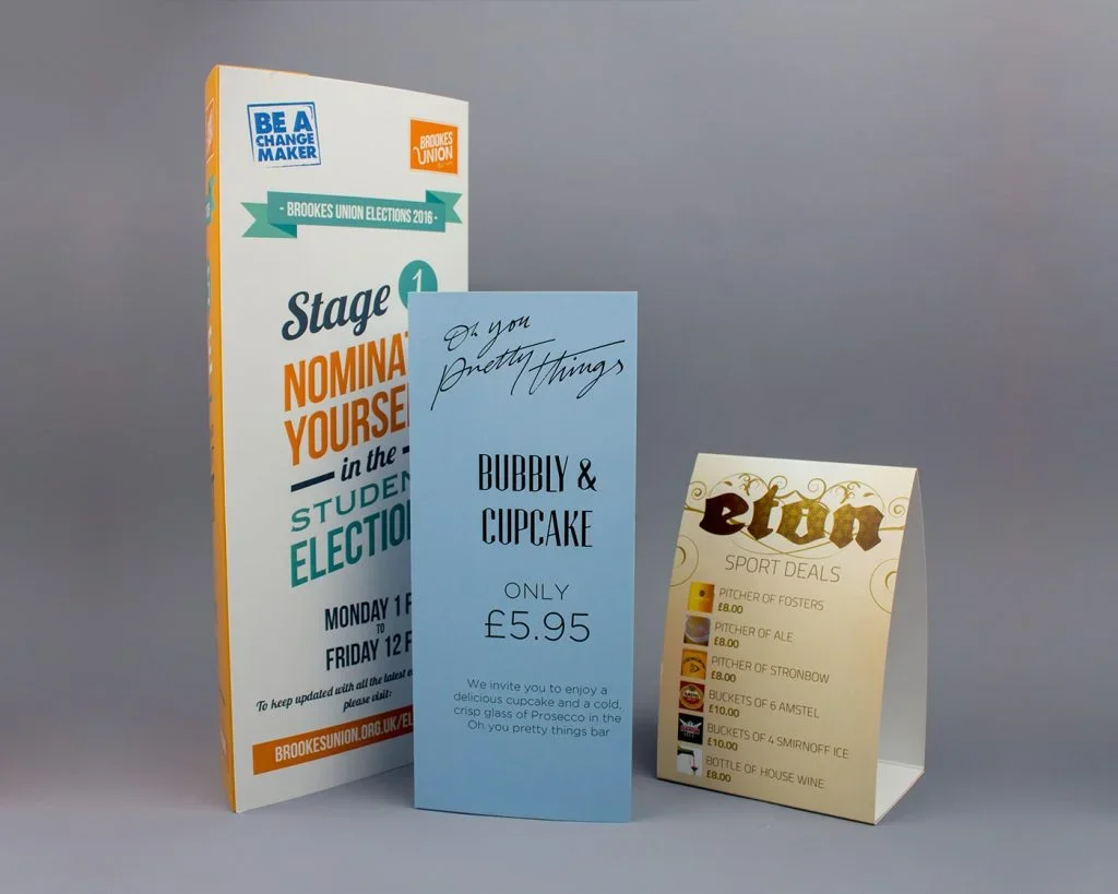 Table Tents Printing Grays